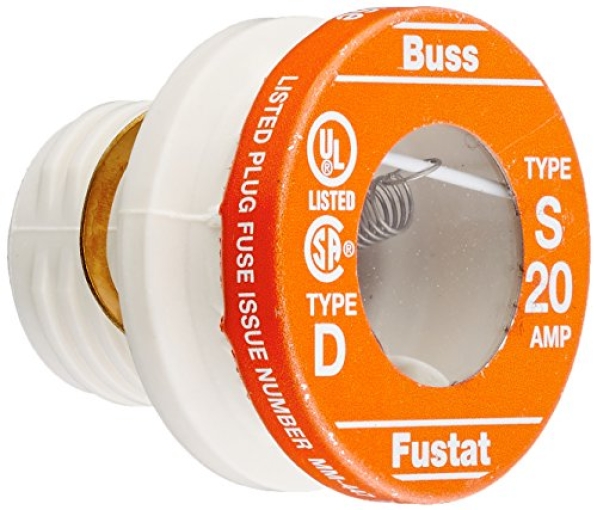 Bussmann BP/S-20 20 Amp Type S Time-Delay Dual-Element Plug Fuse Rejection Base, - Picture 1 of 1